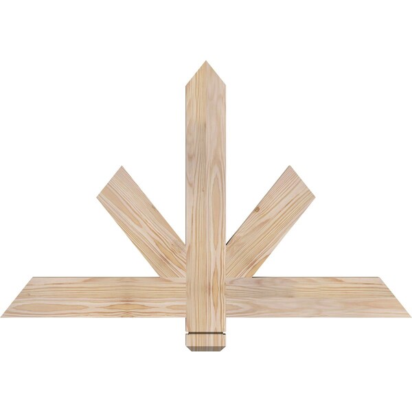 Ekena Millwork Kennewick Smooth Timber Gable Bracket, Douglas Fir, 36"W x 23"H x 1 1/2"D x 3 1/2"F, 15/12 Pitch GBW036X23X0204KEN00SDF - main